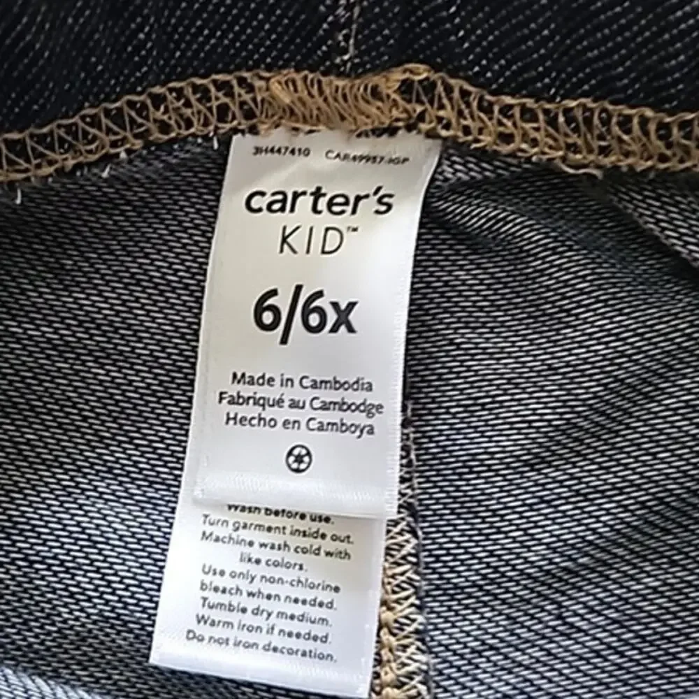 Carter's Girls Jeggings Size 6/6X Blue Denim Wash Stretch Pull-On Pants EUC